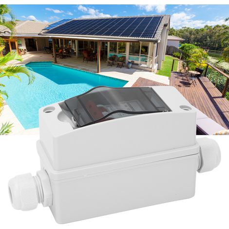 Disjoncteur miniature 2P, interrupteur sectionneur 1000 V CC, disjoncteur miniature 50 A CC pour systèmes photovoltaïques solaires, avec indice d'étanchéité IP65. (1/5)