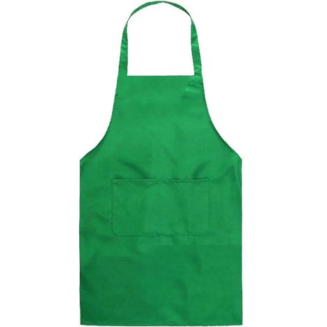 Einfache Schürze mit Taschen, Lätzchen, Küche, Kochen, Backen, Erwachsene-Green