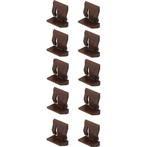 Cyclingcolors – 10x taquet étagère marron – Pour tablette en verre – Support en plastique pour meuble – Fixation dans placard ou armoire