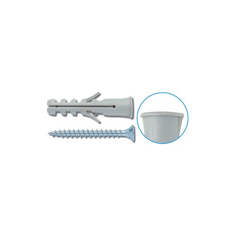 TASSELLO CON BORDO  6X30 MM C/VITE SCATOLA 100 PZ- ITW CONSTRUCTION PRODUCTS ITALY- 1,0 confezione
