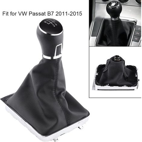 5-Gang-Schaltknauf, verschleißfester und staubdichter Schalthebelkopf 3AA711113A aus strapazierfähigem Kunstleder für B7 2011-2015 (1/5)
