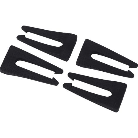 Lot de 4 verrous de sécurité en silicone noir universel pour boutons de commande de four et de cuisinière (1/5)