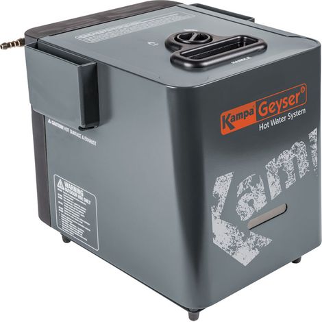 Chauffe-eau gaz instantané mobile pour douche camping – Débit 2,5L/min – Température réglable 30-55°C – Allumage automatique – Kampa