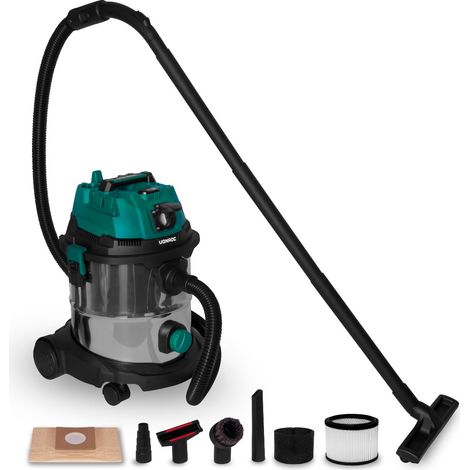 Vonroc – Aspirateur à eau et poussière 1400W – Réservoir inox 20L – Tuyau 3m – Mise en marche automatique – Fonction soufflage (1/6)