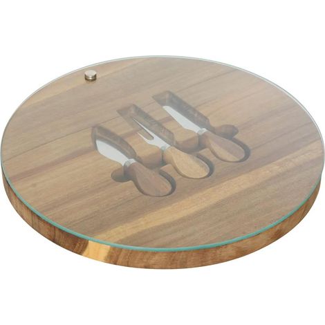 Service à Fromage en Bois "Mina" 30cm Marron