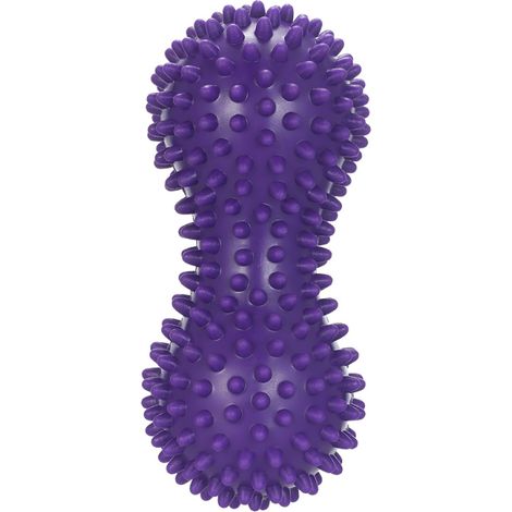 Balle de massage cacahuète à picots PVC, soulage stress et détend corps, violette (pour pieds, mains, corps)