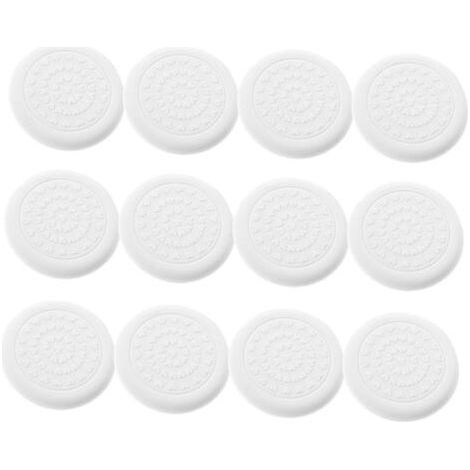 White, 12 pieces Non-slip Silicone Protective Pads for Chair Round Self-Adhesive Pads for Furniture Protects Floors and Reduces Noise (1/5)