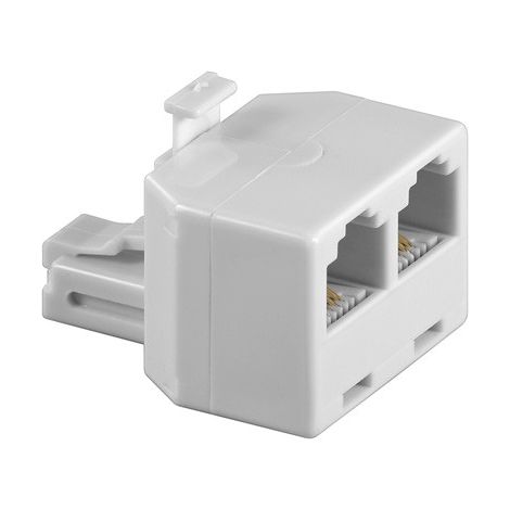 Adaptador Telefono 6P4C RJ11 De 1 Macho A 2 Hembras CON053 E-TS16
