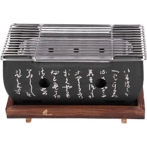 Grill Japonais Mini Barbecue Charbon en Alliage d'Aluminium pour Maison Accessoire Four