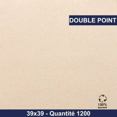 GDP - Serviette de table double point - 39x39 - Naturelle recyclée - x1200 (1/2)