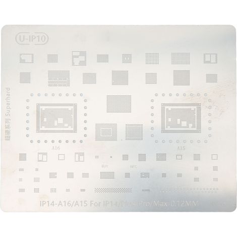 Modèle de Reball BGA Compact en Acier Inox pour iPhone 14/14 Plus/14 Pro (1/5)