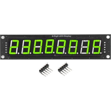 Afficheur à segments LED 8 chiffres avec module optoélectronique numérique 74HC595, pilote vert, 0,56 pouce (1/5)