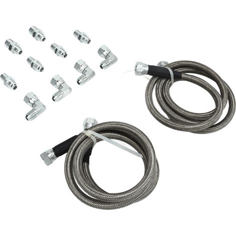 Kit raccord durite refroidisseur de transmission 6AN 52 pouces acier inoxydable PVC adaptable TH350 700R4 TH400 (1/5)