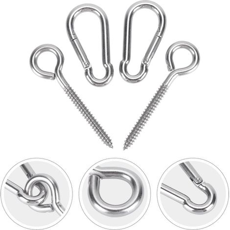 Crochet Fixe Pivotant pour Chaise Suspendue, Kit 4 Pièces (1/5)