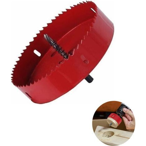 Scie Cloche Bi-Métal Ø 150 mm , acier rapide HSS M42, avec tige hexagonale et foret pour aluminium, fer et bois (1/5)