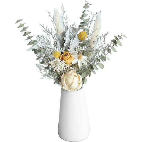 Tiges d'eucalyptus naturel, fleurs séchées décoratives, bouquets pour la décoration de mariage-Crown