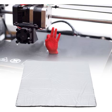 Isolation thermique coton 10mm 3 couches double densité pour plateau chauffant imprimante 3D Ender 3 Pro/5, 310x310x10mm (1/5)