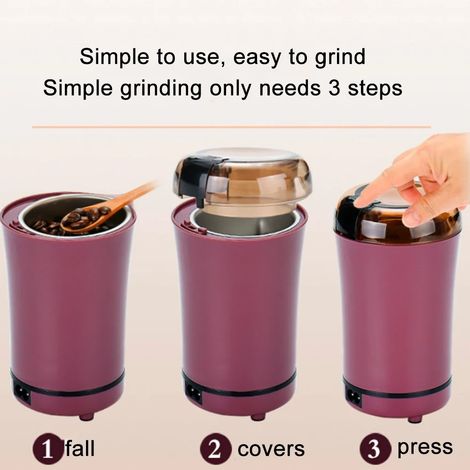 Moulin à café électrique pour grains de café, avec une mouture pratique pour l'espresso, le café filtre, à la maison, au bureau et en voyage.-AquaForge (1/5)