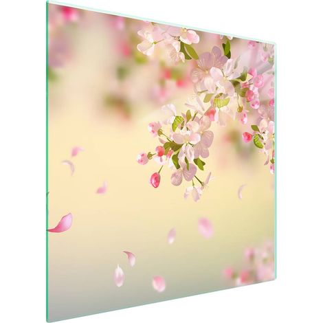 Protezione in vetro per piano cottura 50x52 cm con motivo floreale (1/5)