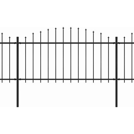 Maison Exclusive - Gartenzaun mit Speerspitze Stahl 1172 x 150 cm (1/5)