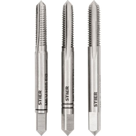 Jeu de 3 tarauds main STIER DIN 352 HSS-G M6