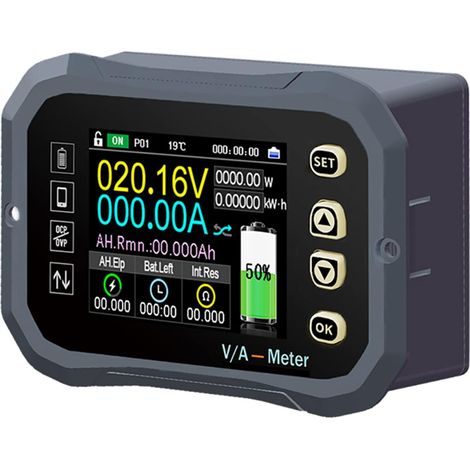 Moniteur de batterie de contrôle mobile, ampèremètre de coulomb de batterie, coulomb de batterie numérique 0-120 V, connectable à l'application de téléphone portable (KG140F0-400A) (1/5)