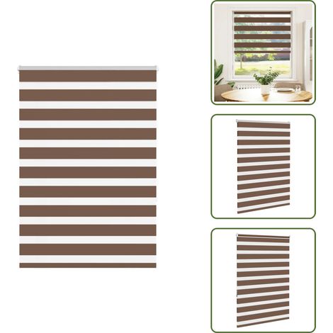 vidaXL Zebrarollo Braun 105x150 cm Stoffbreite 100,9 cm Polyester (1/5)