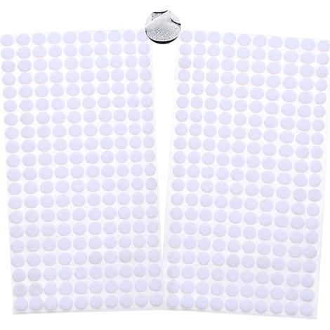 400 pastilles adhésives, 200 paires de bandes auto-agrippantes, pastilles auto-agrippantes double face de 10 mm, ruban adhésif double face blanc.