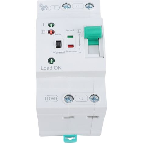 Commutateur de transfert automatique miniature 2P 80A pour générateur domestique, sélecteur électrique automatique double, montage sur rail DIN, ultra fin, type PV (1/5)
