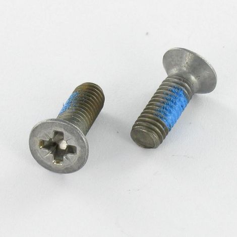 Vis métaux Tête fraisée Pozi N°2 M5X16 Acier zingué + Frein Filet - 1 pièce (1/3)