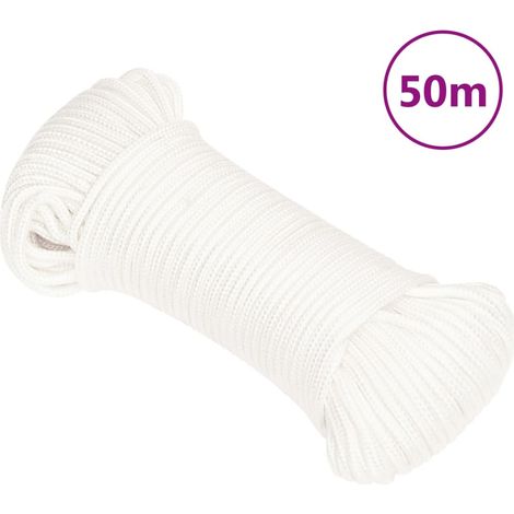 Corde marine en polypropylène pour amarrage et gréement, blanche, 3 mm x 50 m - PANGIVO (1/5)