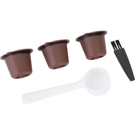 cápsulas de café reutilizables con filtro, aptas para tazas, de material cómodo para la preparación de café en casa. (1/5)