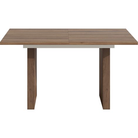 Tavolo da pranzo allungabile 140/200x90 cm in MDF finitura noce per 6-8 persone HOMVRA (1/5)