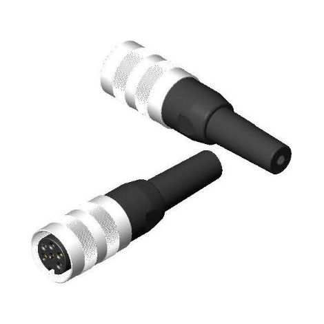 Connecteur DIN RS PRO, 6 contacts, Femelle, Montage sur câble, A souder ( Prix pour 1 )