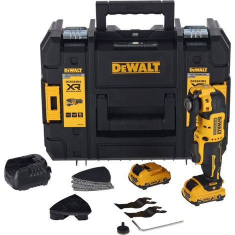 DeWalt DCS353D2 12 V XR Brushless Multi Tool - 2 x DCB127, Charger & TSTAK II Case