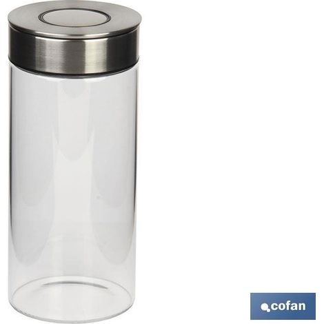 Frasco borosilicato y acero 1300 ml con tapa hermética