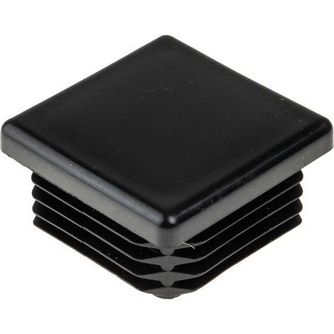 Embout de tube carre Noir, Profilé de 38mm ( Prix pour Sachet de 100 ) (1/2)