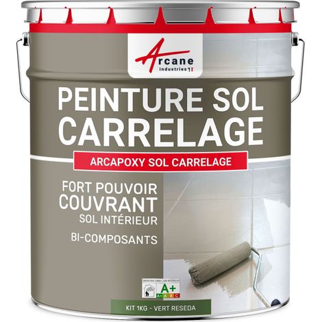 Badewannenlack - Badewannenfarbe - Badewannenbeschichtung - Lack fürs Bad und für Emaillebadewanne - Epoxyfarbe | Epoxidfarbe - Reseda-Grün RAL 6011 - 1kg kit bis zu 5m² für 2 Schichten