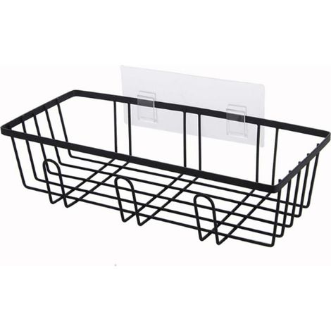 royaluxe - Caddy de Douche, ventouse puissante de salle de bain douche mural étagère Shampooing Conditioner Cosmétique Organiseur de support de rangement de salle de bain Panier, Noir , Taille unique (1/5)