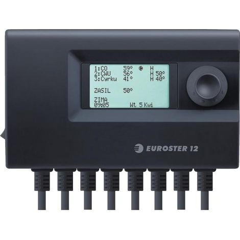 Termostato Euroster E12 nero per riscaldamento preciso