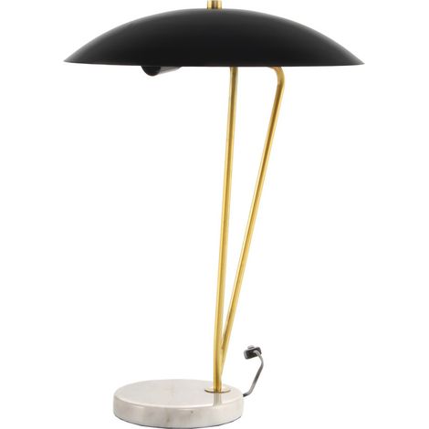 Lampada da tavolo Kayani in marmo e metallo oro (1/4)