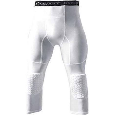 Pantalon 3/4 Compression Homme avec Genouillères Intégrées Basketball Anti-Choc Cuissard Sportif Professionnel Remarque Protection Genoux Fitness (1/5)