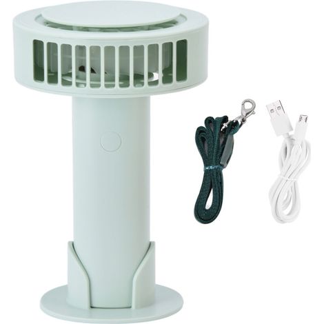 Ventilateur de Poche USB Rechargeable 3 Vitesses Portable pour Intérieur et Extérieur Vert Mini (1/5)