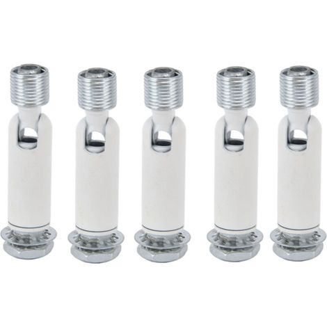Adaptateur de Plafond Incliné pour Lampe Suspension Lustre - 5 Pièces M10 Blanc avec Liaison Articulée Externe Gear (1/5)