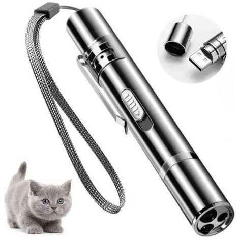 Interaktives Spielzeug für Katzen und Hunde, Katzenspielzeug mit LED, intelligentes elektrisches Spielzeug für Trainingsübungen, USB-aufladbar (1/5)
