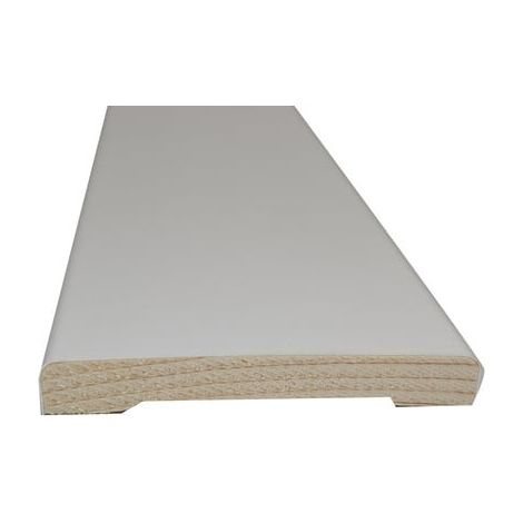 5 pezzi COPRIFILO PORTA MOSTRINA Abete Rivestito Bianco mm 10 x 70 x 2250