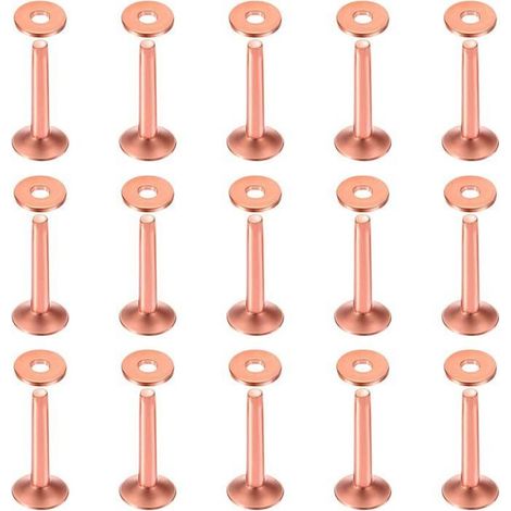 Lot de 50 rivets et fraises en cuivre de 10 × 3,3 × 19 mm pour ceintures, portefeuilles, colliers, produits en cuir (1/5)