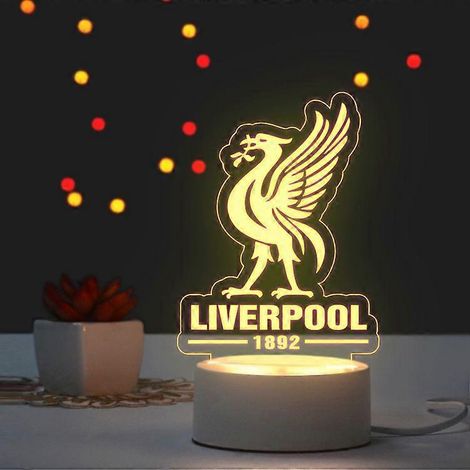 Lámpara nocturna del Liverpool Football Club, decoración creativa para aficionados, regalo de cumpleaños adicional