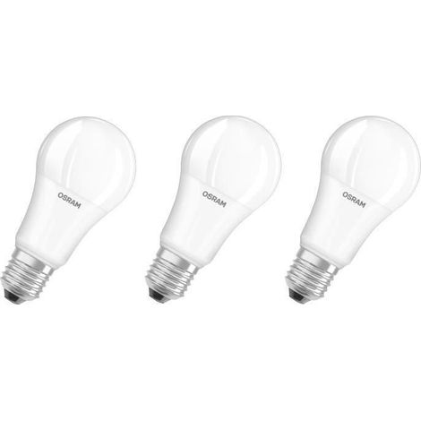 OSRAM Ampoule LED - E27 - Warm White - 2700 K - 13 W - remplacement pour 100-W-Incandescent bulb - givré - LED BASE CLASSIC A - Pack de 3 (1/5)