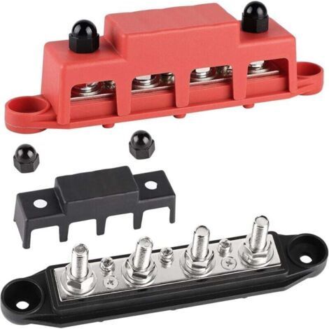 2 Stück 48V M8 250A Verteilerblock, Batterieanschlussblock, Sammelschienenkasten für Auto, Wohnmobil, Boot, Yacht (1/5)